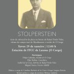 COLOCACIÓN DO STOLPERSTEIN NA HONRA DE RAFAEL PARDO VALES-VENRES 29 DE XANEIRO NO CORGO