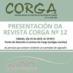 Presentación da revista CORGA nº 12.